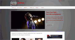 Desktop Screenshot of anteprimaproductions.com